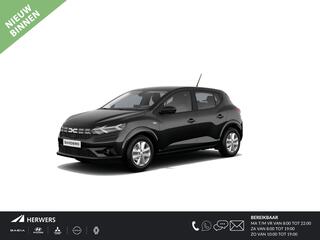 Dacia SANDERO 1.0 TCe 90 Expression / Achterruitrijcamera / Cruise control / Dodehoeksensor / Parkeersensoren voor en achter / Mistlampen voor / DAB / 8"touch screen / Android Auto & Apple Carplay / Airco / Elektrische ramen voor en achter / Elektrisch verstelbare en v