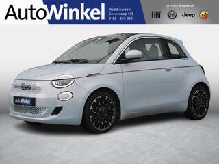 Fiat 500 e La Prima 42 kWh | Leder | 17" | Schuif-/Kanteldak | Winter Pack | Celestial Bue | Sepp Subsidie ¤ 2.000,-