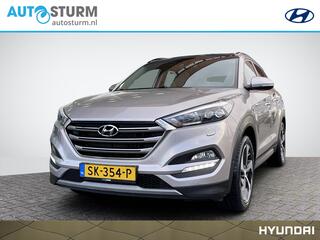 Hyundai TUCSON 1.6 T-GDi Premium 4WD 177pk | Trekhaak Afneembaar | Panoramadak | Navigatie | Camera | Stuur- + Stoelverwarming | Beige Vol-Leder | 19'' Velgen | Rijklaarprijs!