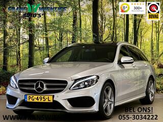Mercedes-Benz C-KLASSE Estate 180 Business Solution AMG | Panoramadak | Elektrische Trekhaak | Achteruitrijcamera | Parkeersensoren | Stoelverwarming | Lederen Bekleding | Cruise Control |