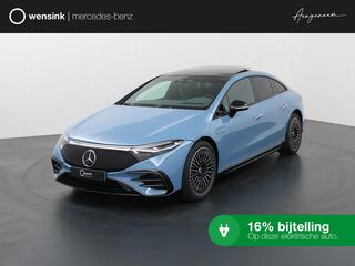 Mercedes-Benz EQS 450 4MATIC AMG Line | MANUFAKTUR Vintage Blue | Panoramadak | Hyperscreen | Burmester |