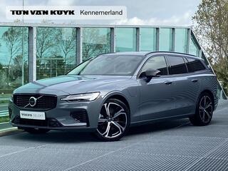Volvo V60 2.0 T6 Recharge AWD Plus Dark Long range hybrid, Automaat, Driver assist, BLIS, Intellisafe surround, Adaptive cruise, R-design, Leder, 19 inch wielen, Parkeercamera,